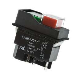 Interruptor de botón pulsador DPST Montaje en panel estándar - ON-OFF DPST 230VAC 16A - KJD17-22413-112