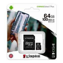 Tarjeta de Memoria 64GB MicroSD SDCS2 100 MB/s (Clase 10) - Kingston