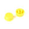 Round protective cover for miniature buttons - 12X12X7.3MM - Yellow