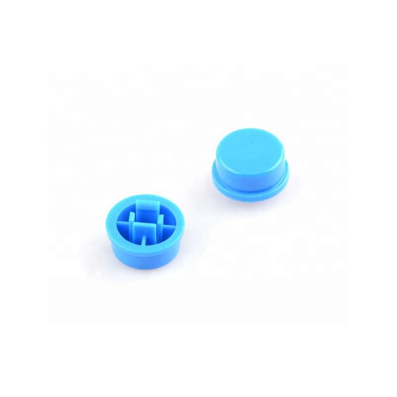 Tapa redonda de protección para los botones de miniatura - 12X12X7.3MM - Azul
