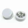 Round protective cover for miniature buttons - 12X12X7.3MM - White