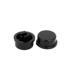 Tapa redonda de protección para los botones de miniatura - 12X12X7.3MM - Negro