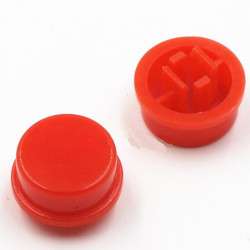 Tapa redonda de protección para los botones de miniatura - 12X12X7.3MM - Rojo