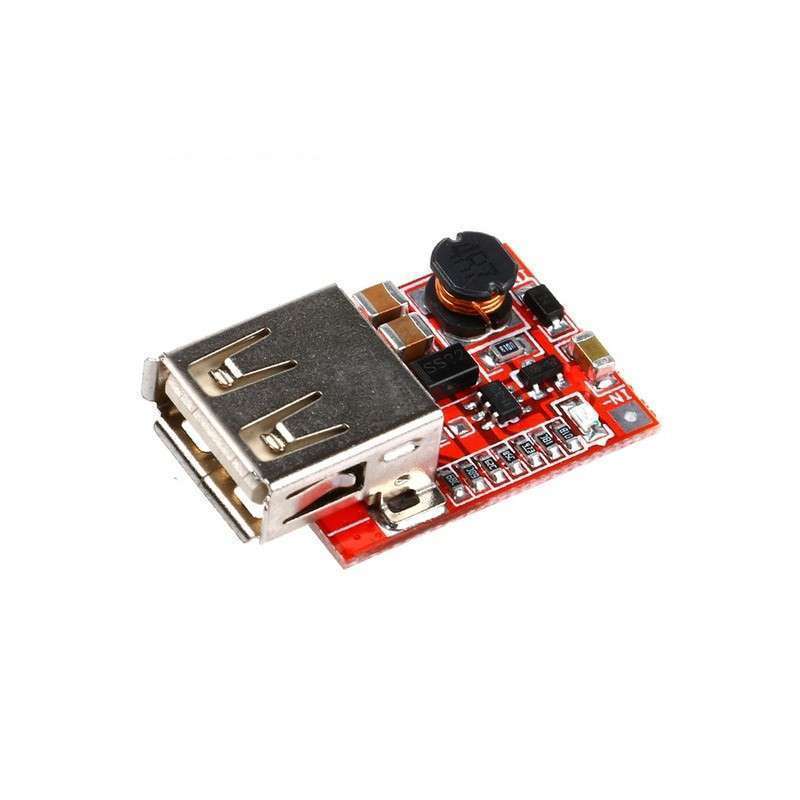 MODULO DC-DC STEP-UP 3V A 5V 1AMP. USB PARA CARGAR MOVILES, MP3, MP4, ETC