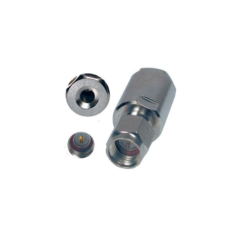 SMA male plug -solder - for RG174 cable