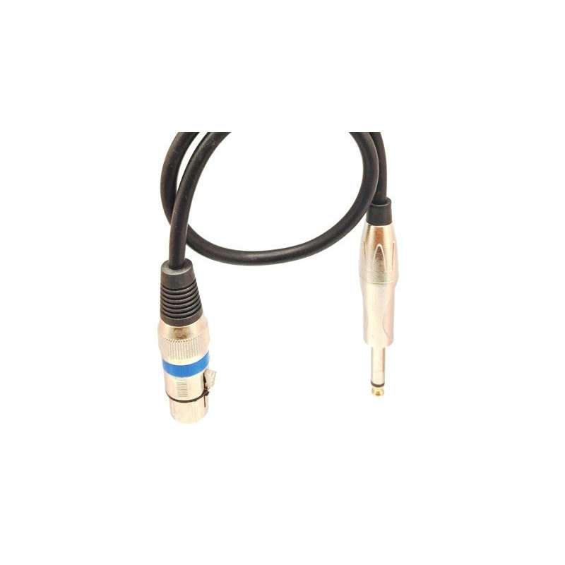 XLR female cable 3 pin - Jack6.35 mono male 0.5m