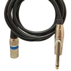 Cable XLR macho de 3 Pin - Jack6.35 mono macho 2,0 m