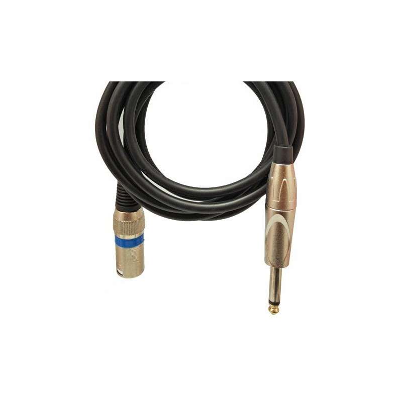XLR male cable 3 pin - Jack6.35 mono male 2.0m