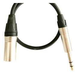 XLR male cable 3 pin - Jack6.35 Estereo male 0.5m