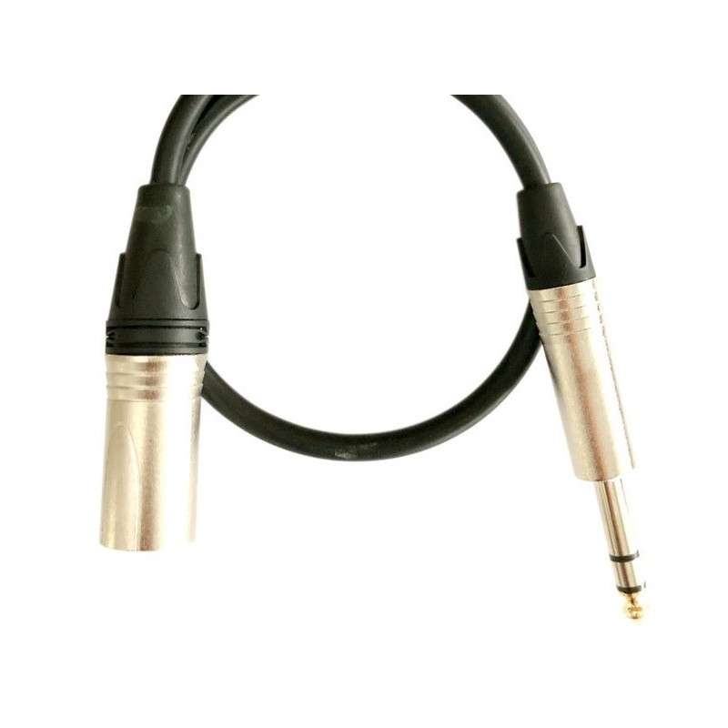 XLR male cable 3 pin - Jack6.35 Estereo male 0.5m