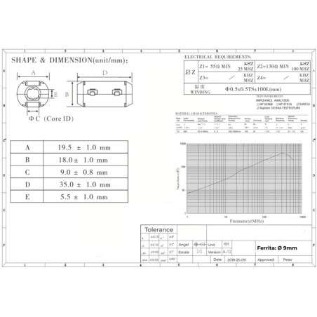 System-S 5 X Nucleo In Ferrite, Diametro 9 Mm, Diviso, In - Foto 7