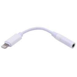 Lightning adapter (iPhone 5/6/7) male to 3.5mm female jack - White