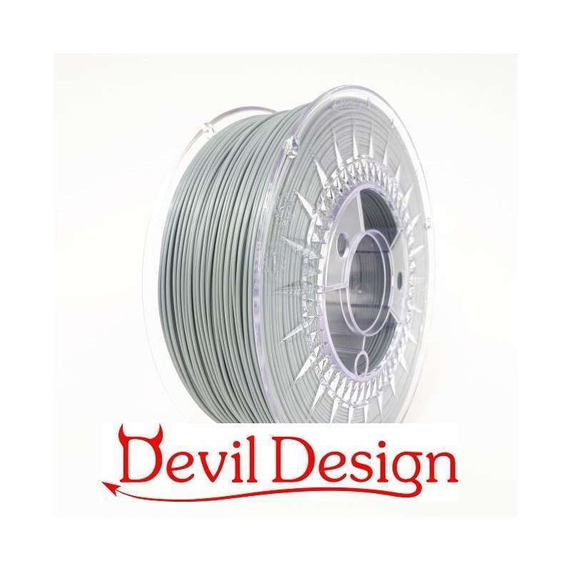 Filamento 3D - 1.75mm PETG - Gris - 1Kg - Devil Design