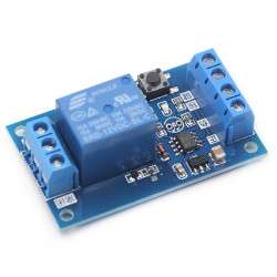 12V DC 10A bistable relay module with self-locking Start-Stop button