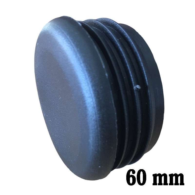 Round inner cap 60MM PVC Black