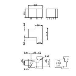 SLA-05VDC-SL-C RELE 5V 30A 6PINOS PARA PCB 