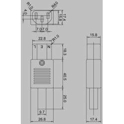 Ficha IEC C13 (fêmea) 3pin 10A 250V