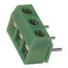 3-terminal block with 90º screw for chassis - green (DEGSON)