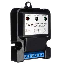 REGULADOR PWM DE CARGA PARA PANEL SOLAR 10AMP. 6V-12V (ECO)