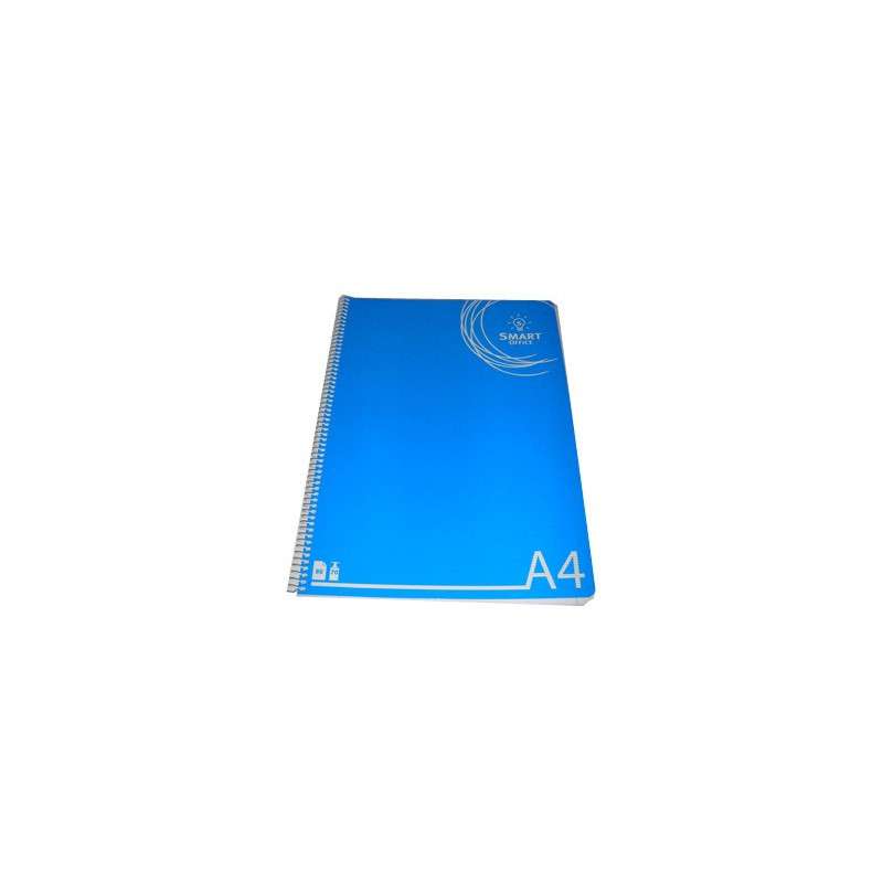  Caderno Espiral Smart Office Capa Cartolina 350gr Plastificada, A4 Quadriculado 70gr, 80 Folhas