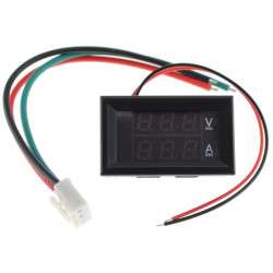 Voltimetro/Amperímetro Digital LED (4,5...100VDC / 0...10Amp)