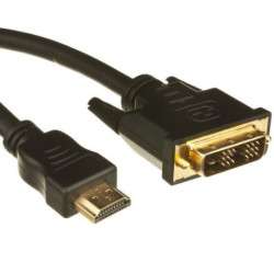 HDMI CABLE MALE TO DVI MALE 24 + 1 PIN 1.8 METERS SINGLE LINK