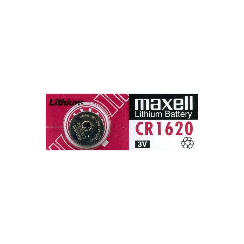 Battery Lithium  CR1620 3.0V LiMnO2 - Maxell