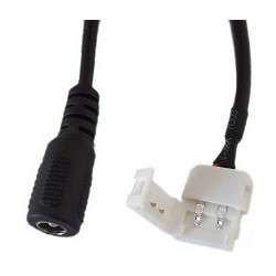 Ficha DC com Fio e Conector 10mm (SMD 5050) para Fita de LEDs