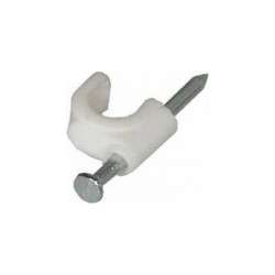 Clamps with Nail for Round Cable Ø7mm - Packaging 100 pcs.