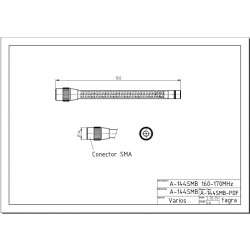 TAGRA A-144SMB SMA VHF 160⁠-⁠174MHz