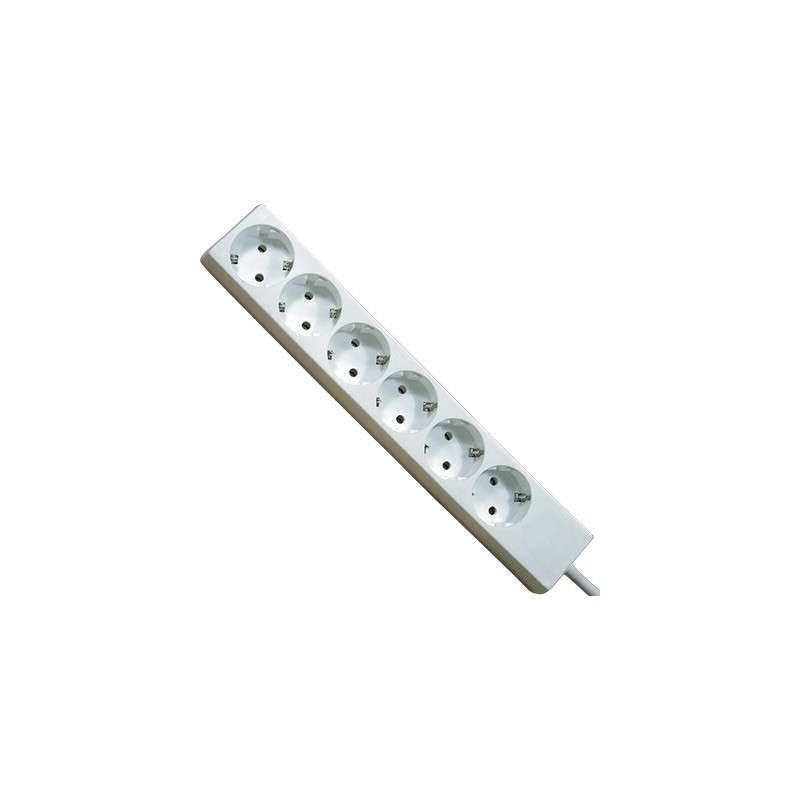 Block of 6 sockets with 1.5m white cable (3GX1.5MM)