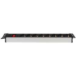 Extension socket - Protective Contact - 8-Way - for 19 "RACK 