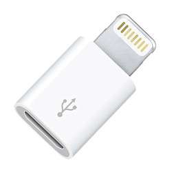 Adaptador micro-USB hembra - conector Apple Lightning para iPod, iPhone y iPad