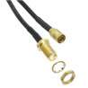 Cable SMA female for SMB female RG174, 50 ohm, 100 mm, Black 