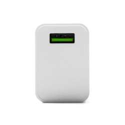 Universal Fast Adap network charger. Charger 1 x USB Cool 3 AMP (18W) White