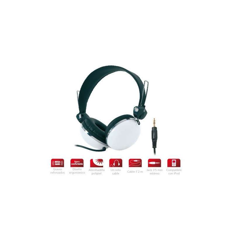 Stereo Hi-Fi headphones White