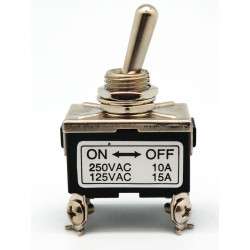 Toggle switch two positions - ON-OFF - 250V. 10A  (DPST)