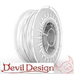 3D Filament - 1.75mm PETG - White  - 1Kg - Devil Design