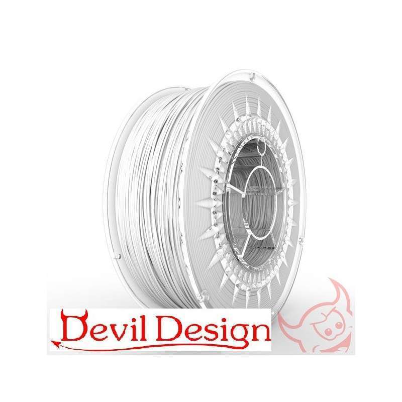 Filamento 3D - 1.75mm PETG - Blanco - 1Kg - Devil Design
