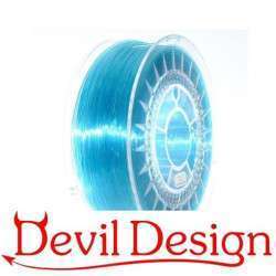 Filamento 3D - 1.75mm PETG - Azul transparente  - 1Kg - Devil Design