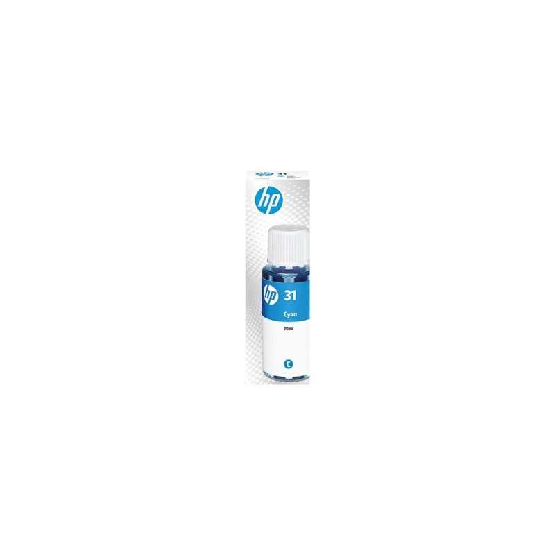 Garrafa de Tinta HP 31 Ciano 70 ml – 1VU26AE