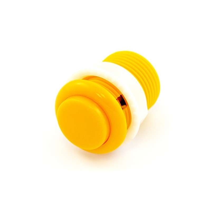 Botão pressão OFF-(ON) microswitch de Arcade Ø33mm 12V/1 AMP - Amarelo