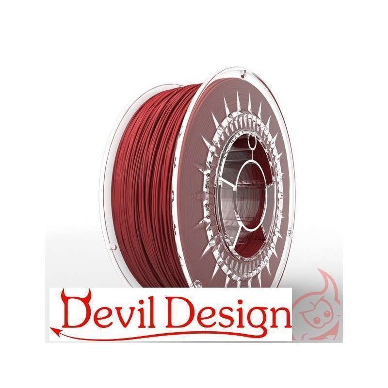 3D Filament - 1.75mm PETG - Red - 1Kg - Devil Design