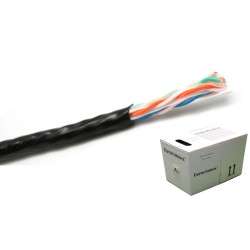 Black CAT6e UTP Cable CCA Black for Outdoor 