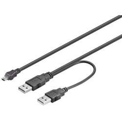 Cable dual USB a Mini USB  (1 mt) - GOOBAY