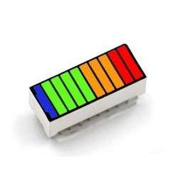 Indicador de carga bateria 10 segmentos 4 cores